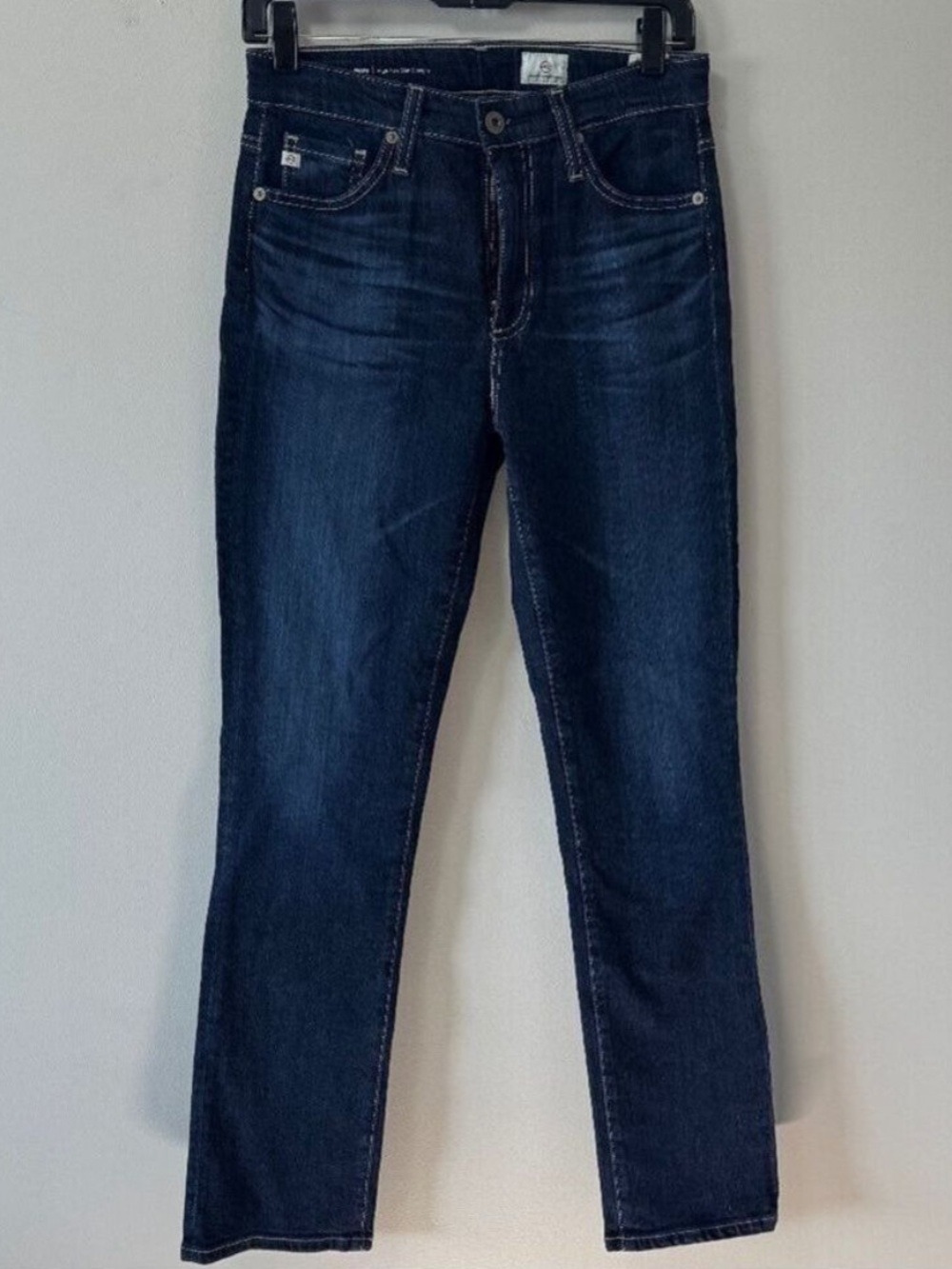 AG Adriano Goldschmied MARI High Rise Straight Dark Blue Jeans SZ 26